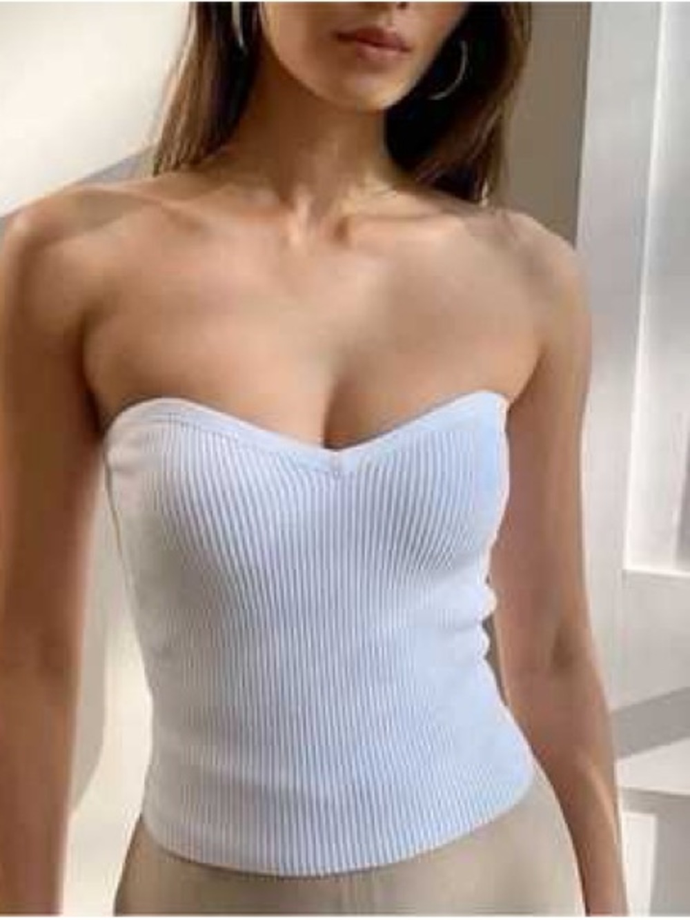 Sculpt Knit Hip Length Sweetheart Tube Top